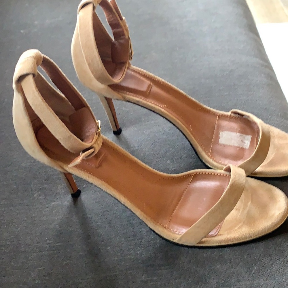 Givenchy tan suede high heel shoe